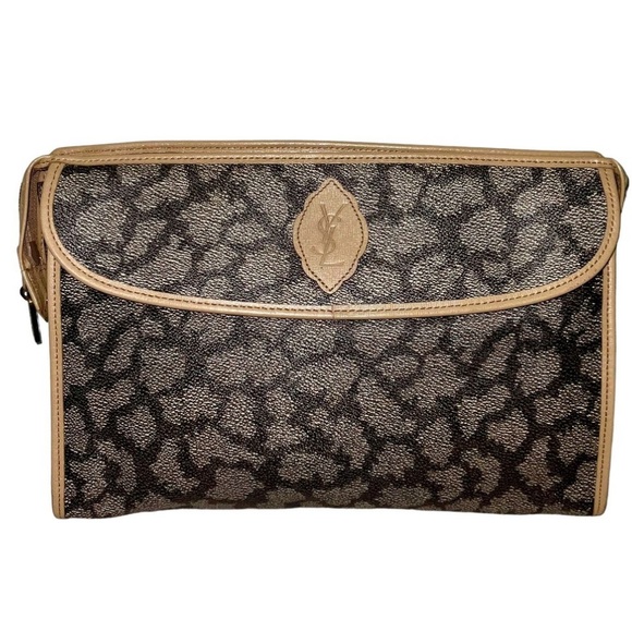 Yves Saint Laurent Handbags - YSL Minaudiere Patterned Clutch Document Holder NWOT